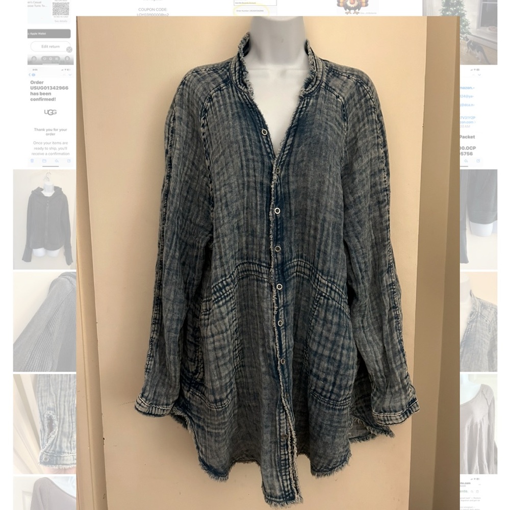 Denim Button-Up over sized top